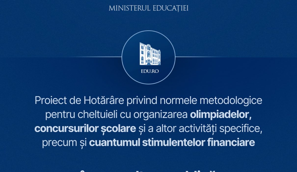 Guvernul României lansează în consultare publică un proiect important pentru sprijinirea performanței școlare