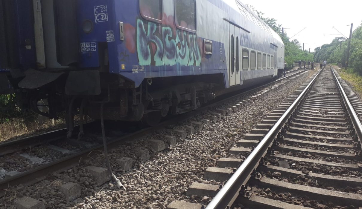 Tren deraiat în județul Iași