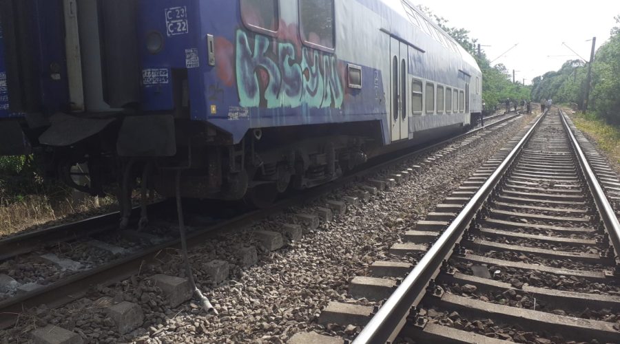 Tren deraiat în județul Iași
